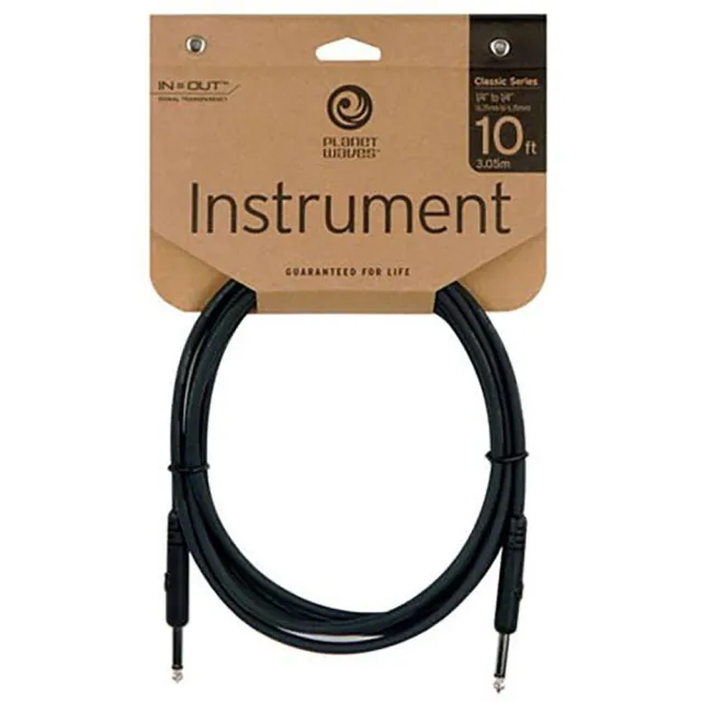 【D’Addario】PW-CGT-10 雙直頭 SS 10呎導線(原廠公司貨 商品保固有保障)
