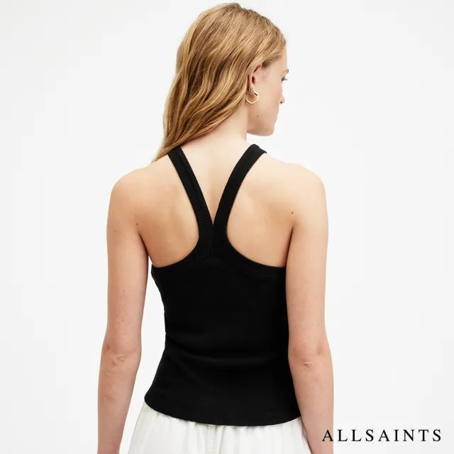 【ALLSAINTS】SOFIA 高領口彈性背心-黑 WM567Z(修身版型)