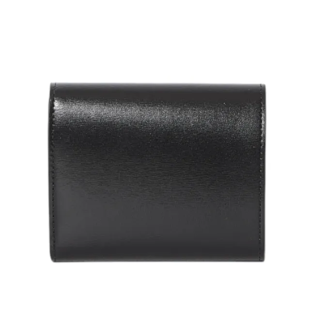 【CELINE】Small Flap Triomphe 凱旋門 亮澤牛皮革 小號 翻蓋 零錢包 卡夾 皮夾 短夾 黑色 10D783DPV.38NO