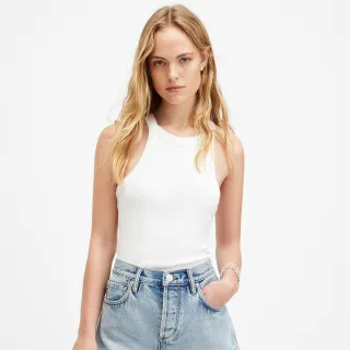 【ALLSAINTS】SOFIA 高領口彈性背心-白 WM567Z(修身版型)