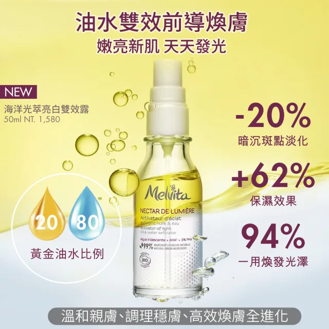 【Melvita 蜜葳特】海洋光萃亮白雙效露(50ml#海洋前導煥膚油)