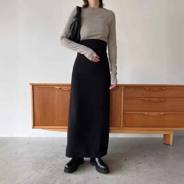 【巴黎精品】現貨+預購 女半身裙A字裙網紗裙長裙百褶裙子大碼洋裝休閒大尺碼女裝(開叉高腰西裝裙a1fu16)