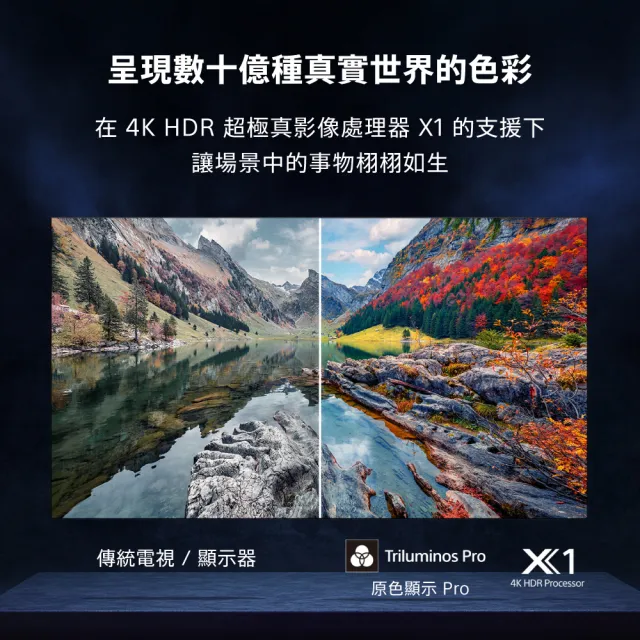 【SONY 索尼】BRAVIA 3 65吋 X1 4K HDR Google TV 顯示器(Y-65S30)