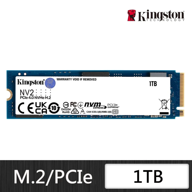 Kingston 金士頓 搭外接盒 ★ NV2 1TB PCIe 4.0 ssd固態硬碟 讀3500M/寫2100M(SNV2S/1000G)