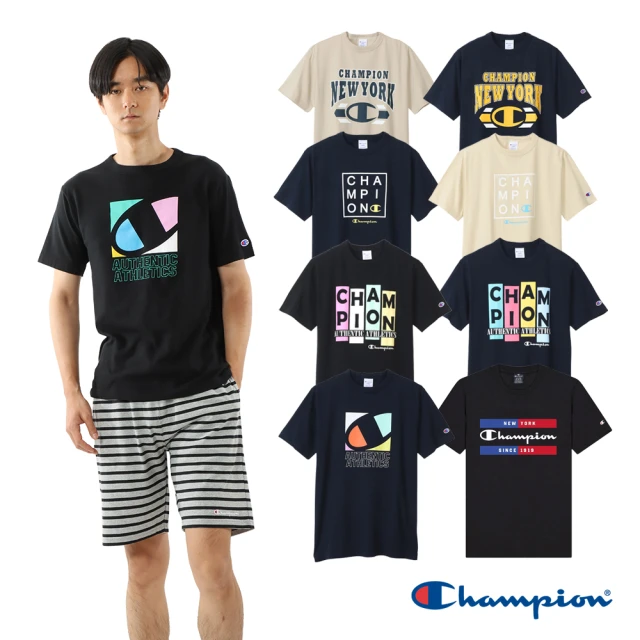 Champion 官方直營-圖騰純棉印花冠軍短T-男(9款)