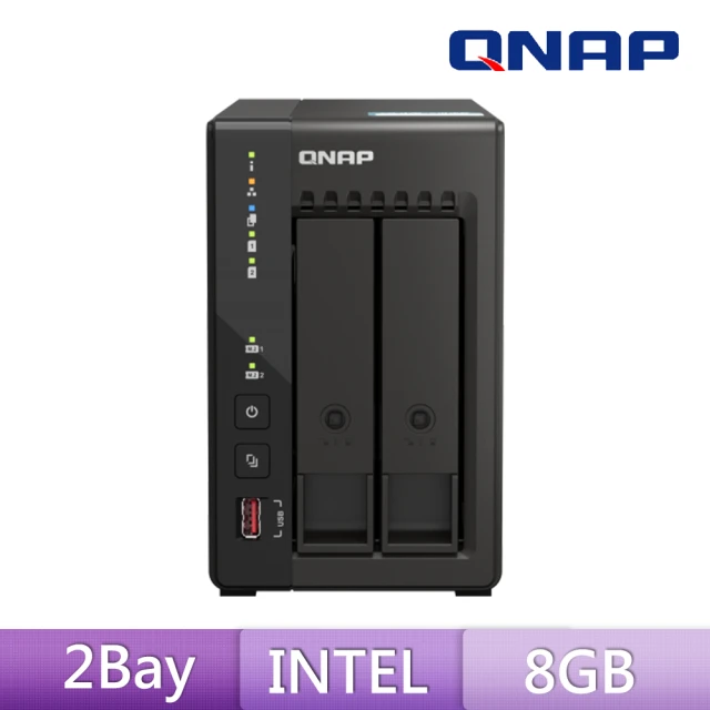 QNAP 威聯通 搭希捷 8TB x2 ★ TS-253E-8G 2Bay NAS 網路儲存伺服器