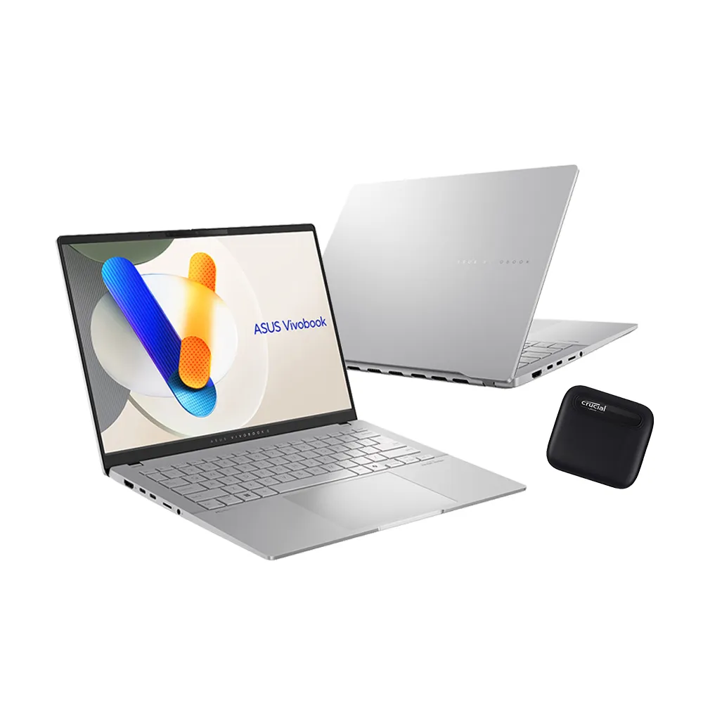 【ASUS】1TB外接SSD組★14吋R5輕薄筆電(VivoBook S M5406NA/R5-7535HS/16G/512G/W11/OLED)