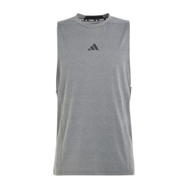 adidas 愛迪達 D4T Tank 男 運動 背心 健身 訓練 吸濕排汗 圓領 灰(IS3819)