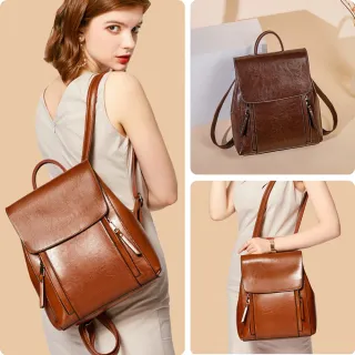 【LEEHER】女包/包包/後背包/包包女/後背包韓國/牛皮包包/黑色包包/真皮包包/真皮後背包/ 