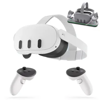 【Meta Quest】Meta Quest 3虛擬實境VR MR一體機日規主機+充電放置架(512G)