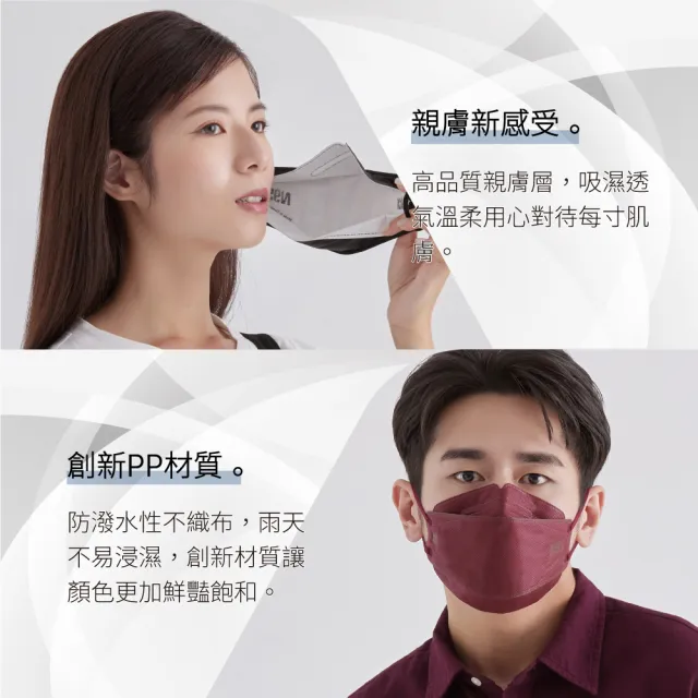 【藍鷹牌】N95 4D立體型醫療成人口罩 多色綜合包 10片x4盒(10色各1片)
