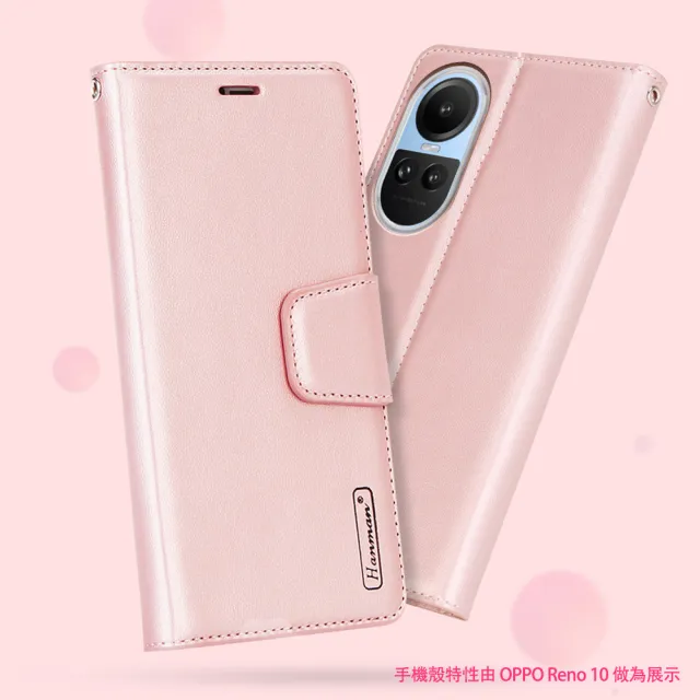 【Hanman 韓曼】OPPO Reno10 / Reno10 Pro 5G 柔軟羊皮觸感皮套 防滑內襯可多角度調節支架手機殼/保護套