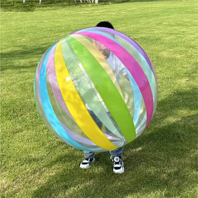 【寶盒百貨】INTEX 七彩條紋特大充氣遊戲球 海灘球(氣球 玩具球 夏天玩水 幼兒園充氣球)