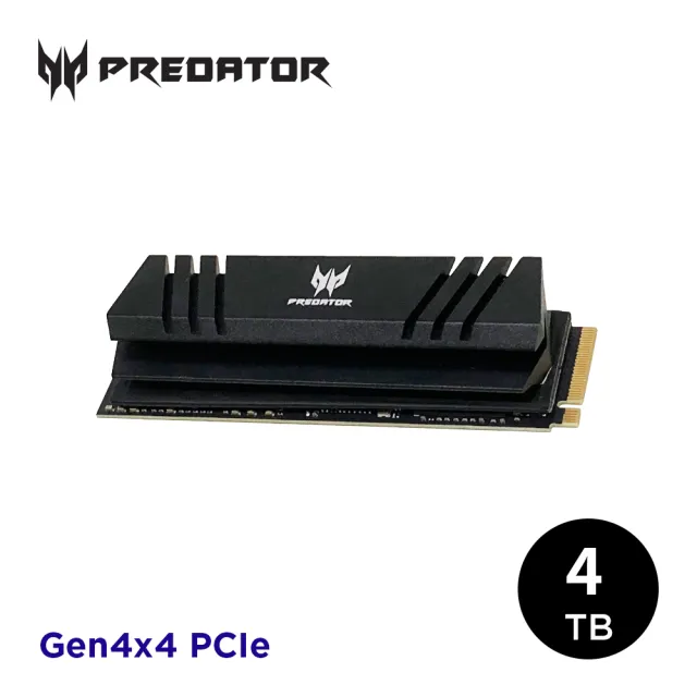 【Acer 宏碁】Predator GM7000 4TB M.2 PCIe Gen4 ssd固態硬碟 5年保固 含散熱 PS5 (最高讀取7400MB/s)