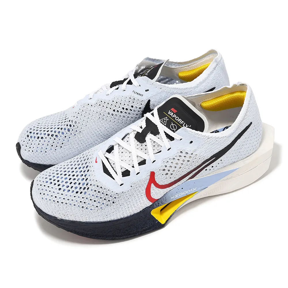 【NIKE 耐吉】競速跑鞋 ZoomX Vaporfly Next% 3 男鞋 水藍 輕量 回彈 碳板 運動鞋(HJ9079-100)