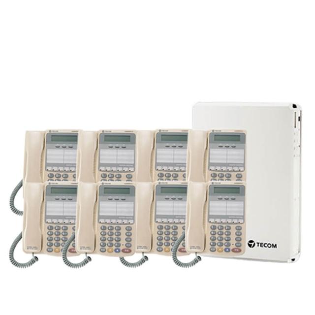 【CHANG YUN 昌運】東訊 TECOM 話機組合 SD-616A 3外線/8內線 數位電話總機+SD-7706E 顯示型話機*8