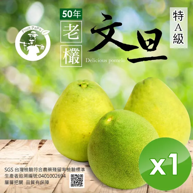 【水果爸爸FruitPaPa】葫蘆墩50年老欉特A級柚子文旦禮盒-10斤/箱x1箱(中秋禮盒 伴手禮)