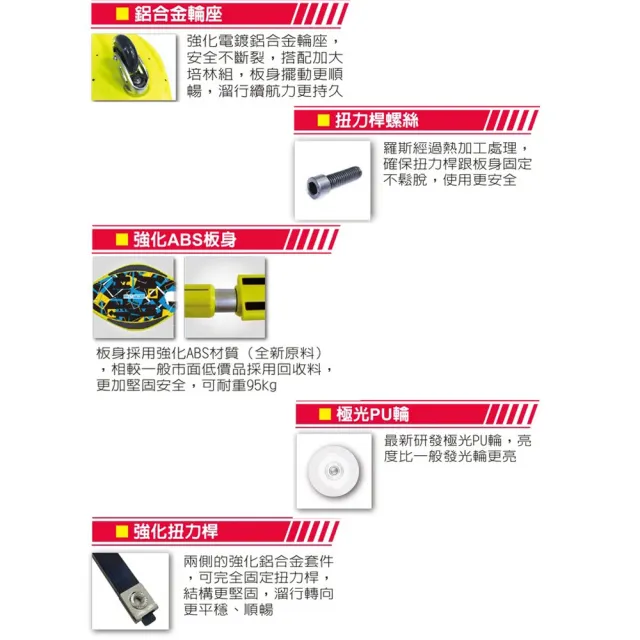 【SUCCESS 成功】成功 二代發光輪蛇板(極光輪 鋁合金輪)