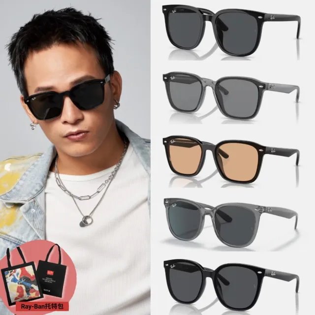 【RayBan 雷朋】亞洲版 膠框太陽眼鏡組合(RB4401D、RB4391D、RB4392D、R4379D、RB4423D 多款任選)