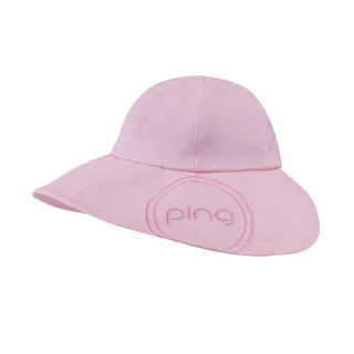 【PING】女款品牌LOGO大盤帽-粉橘(汗圈吸汗速/GOLF/高爾夫/配件/RQ24102-23)