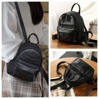 【LEEHER】小包包/可愛包包/後背包/女生包包/韓國後背包/小後背包/迷你後背包/鱷魚紋包包/