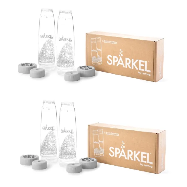 【加拿大 Sparkel】舒沛可 免鋼瓶萬用電動氣泡水機專用750ml飲料瓶4入(Tritan材質不含雙酚A 可使用3千次)