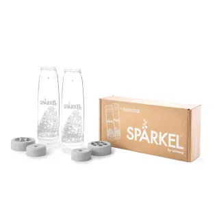 【加拿大 Sparkel】舒沛可 免鋼瓶萬用電動氣泡水機專用750ml飲料瓶2入(Tritan材質不含雙酚A 可使用3千次)