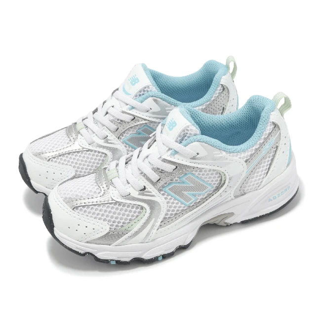 NEW BALANCE 童鞋 530 寬楦 白 鉻藍 中童 小朋友 休閒鞋 運動鞋 復古 NB(PZ530GB-W)