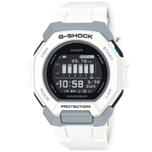 【CASIO 卡西歐】G-SHOCK 藍牙連線 多功能運動腕錶 母親節 禮物 推薦(GBD-300-7)