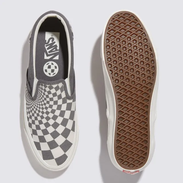 【VANS 官方旗艦】MTE Slip-On Reissue 98 男女款灰棕色變形棋盤格滑板鞋