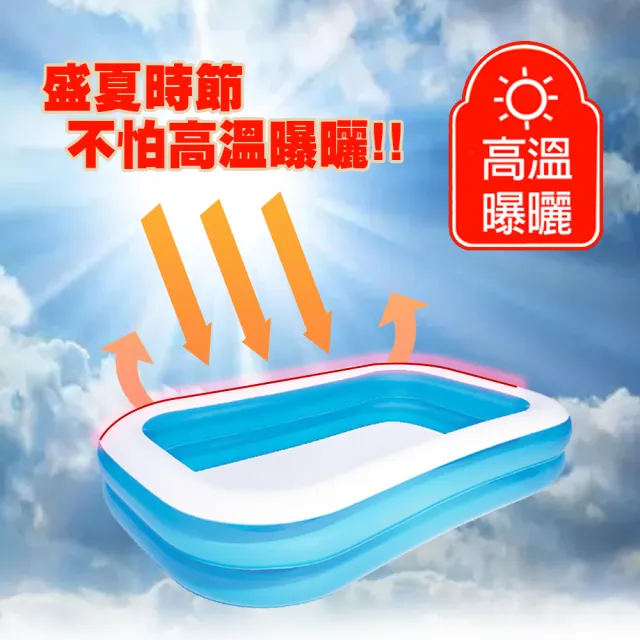 【BESTWAY】二環矩形 充氣泳池 262*175*51CM(Bestway 二環矩形 泳池 262*175*51 CM 充氣 游泳池 泳池)