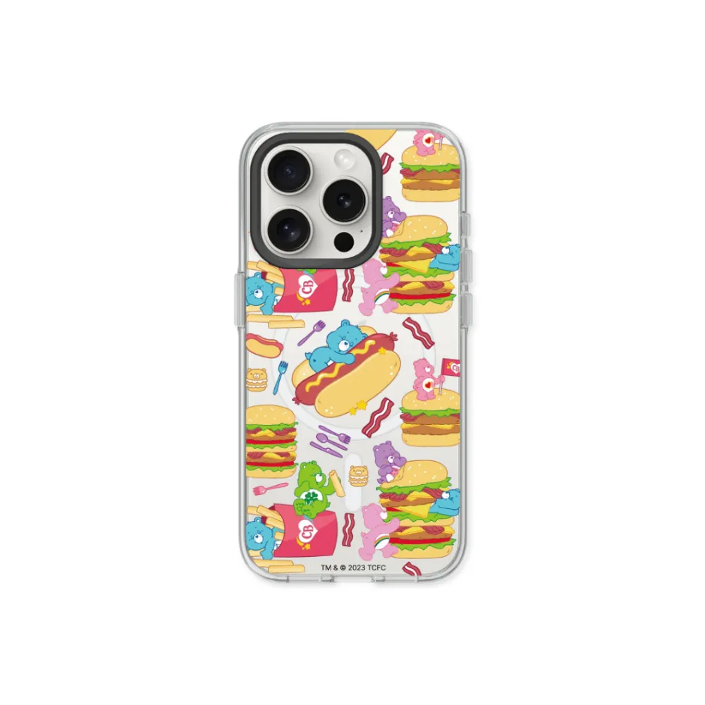 【RHINOSHIELD 犀牛盾】iPhone 14系列 Clear MagSafe兼容 磁吸透明手機殼/美食派對(Care Bears)
