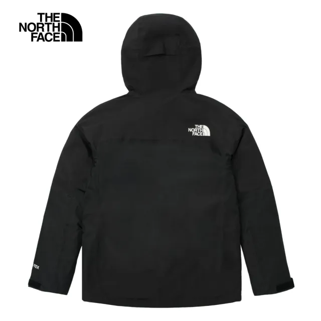 【The North Face 官方旗艦】北面女款黑色Gore-Tex防水防風透氣保暖連帽羽絨內裡三合一外套｜83RU4H0