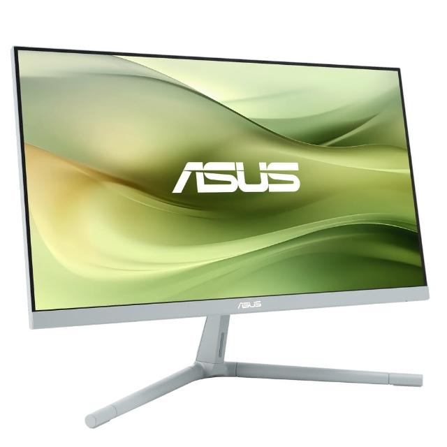 【ASUS 華碩】VU249CFE-G 24型 IPS 100Hz USB-C 護眼螢幕-灰綠(Adaptive-Sync/1ms/低藍光不閃屏)