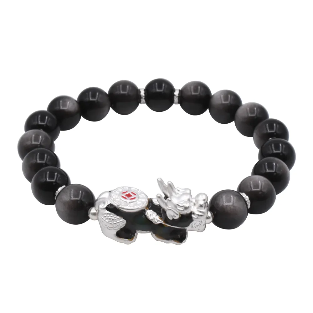 【鑫運來】◎銀曜石貔貅手鍊(#93)