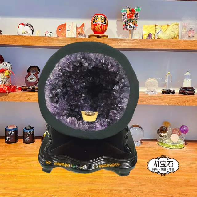 【開運億姊】烏拉圭紫晶洞-同孔龍蛋晶洞能量/招財/開運/貴人運旺/擋煞/防小人(11kg-旺九紫離火運)