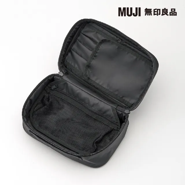 【MUJI 無印良品】尼龍化妝箱S/黑.約23x15.5x9cm