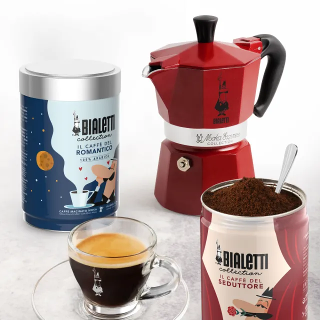 【Bialetti 比亞樂堤】經典摩卡壺MOKA-3杯份(義式濃縮/百年咖啡壺/原廠保固2年/免插電咖啡機)