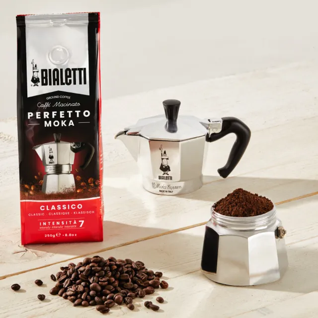 【Bialetti 比亞樂堤】經典摩卡壺MOKA-3杯份(義式濃縮/百年咖啡壺/原廠保固2年)