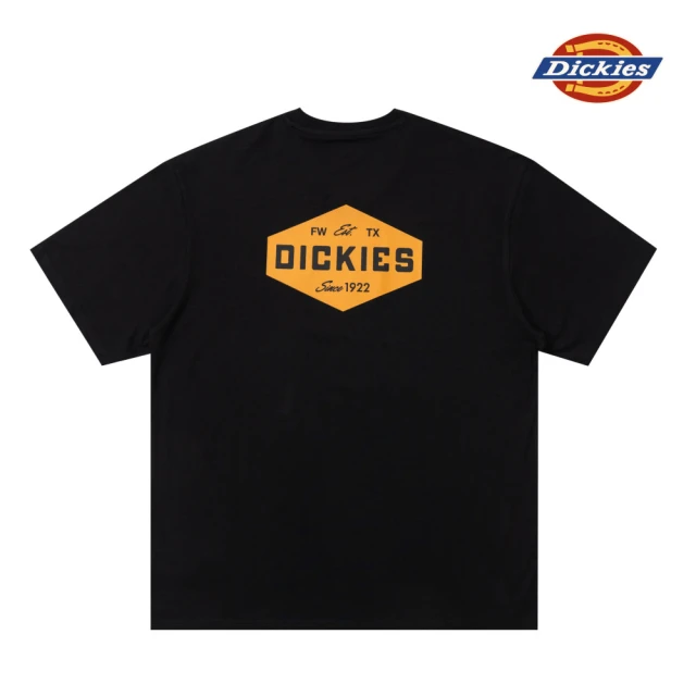 Dickies 男女款雲白色純棉背面大圖案品牌印花休閒短袖T