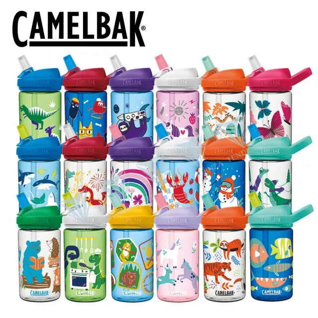 【CAMELBAK】400ml eddy+ 兒童吸管運動水瓶(公司貨/多喝水/兒童水壺/防塵蓋)