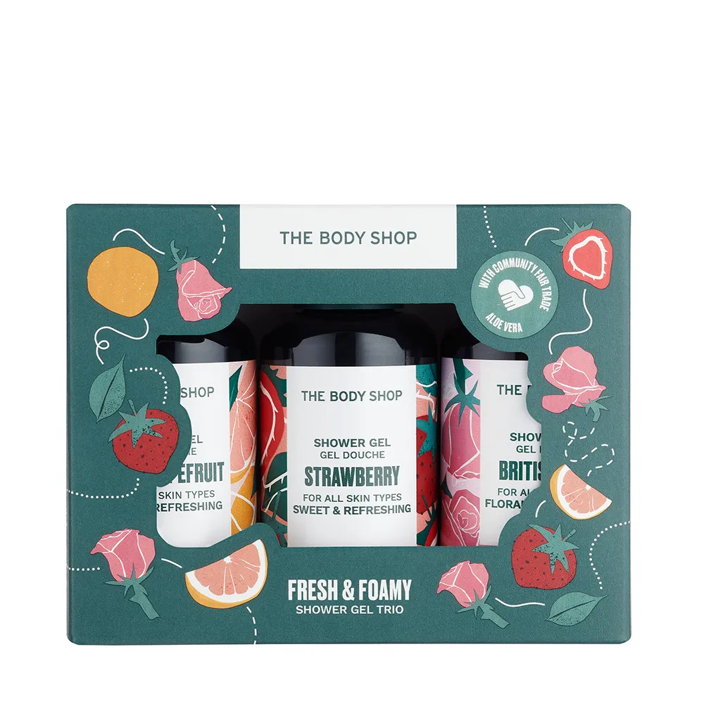 【THE BODY SHOP 美體小舖】2024 AYR三小福果香沐浴原裝禮盒(原裝禮盒 贈禮首選)