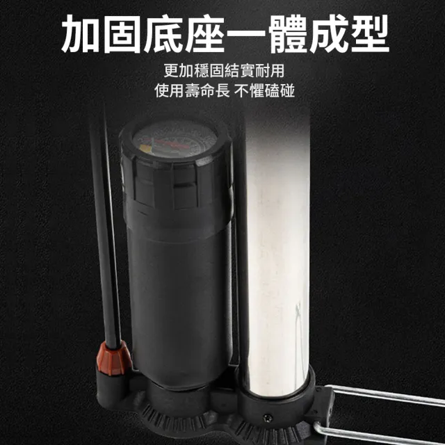 【QLZHS】直立式高壓打氣筒 腳踏車打氣筒 美法英式氣嘴(適用機車/自行車/公路車/籃球/游泳圈)