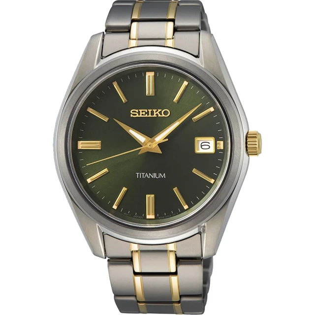 SEIKO 精工 CS 鈦金屬簡約手錶-40mm 送行動電源 開學(SUR377P1/6N52-00B0G)