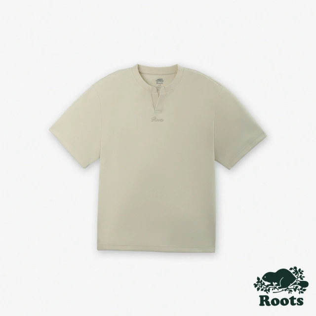 Roots Roots男裝- ROOTS TONAL VNECK 上衣(米白色)