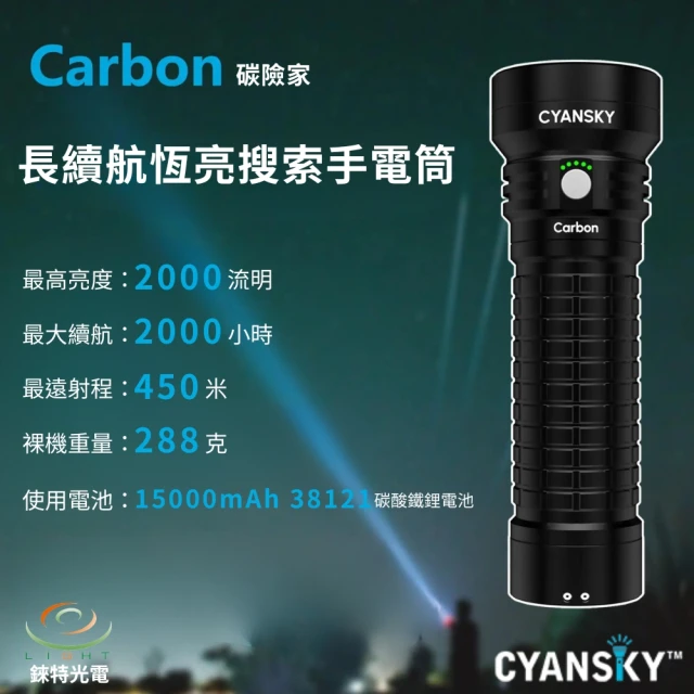 CYANSKY 錸特光電 Carbon 碳險家 2000流明