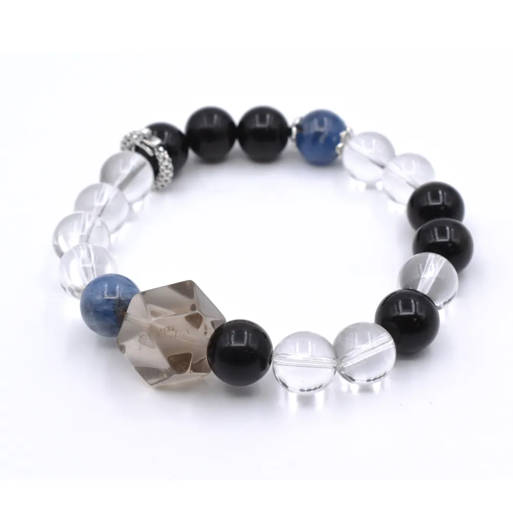 【鑫運來】◎茶晶金曜白水晶手鍊