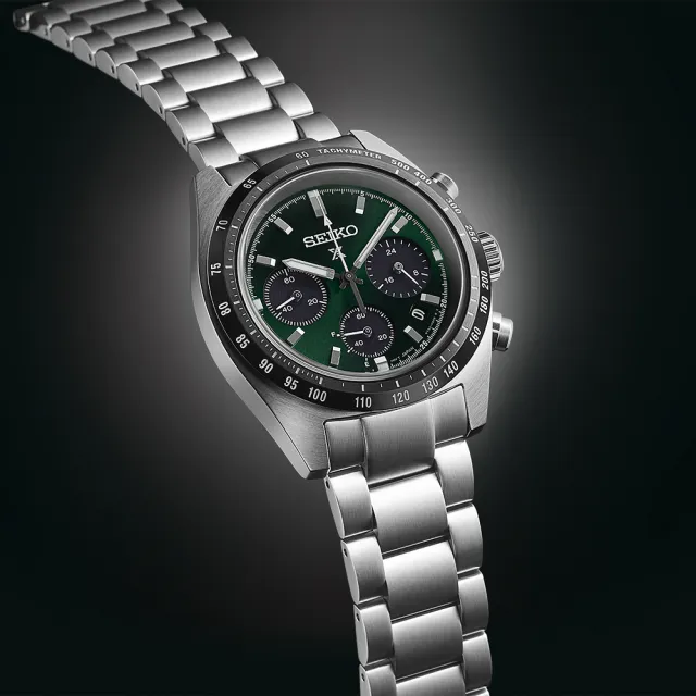 【SEIKO 精工】Prospex SPEEDTIMER 森林熊貓 太陽能三眼計時手錶 送禮 禮物 推薦(SSC933P1/V192-0AF0G)