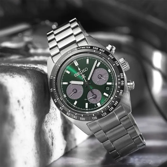 【SEIKO 精工】Prospex SPEEDTIMER 森林熊貓 太陽能三眼計時手錶 開學禮 送禮 推薦(SSC933P1/V192-0AF0G)
