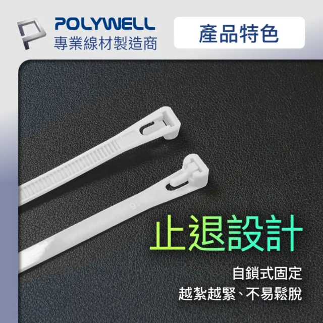 【POLYWELL】可鬆式束線帶 5x300